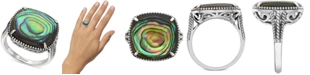 EFFY Collection EFFY&reg; Abalone Cushion Statement Ring in Sterling Silver